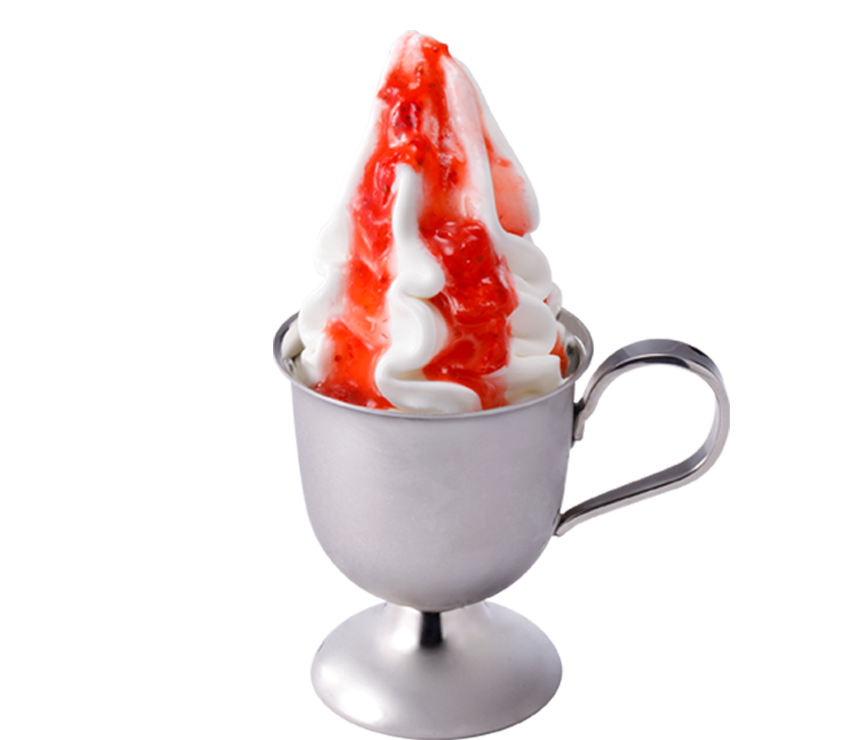 北海道ミニソフト（イチゴソース）写真