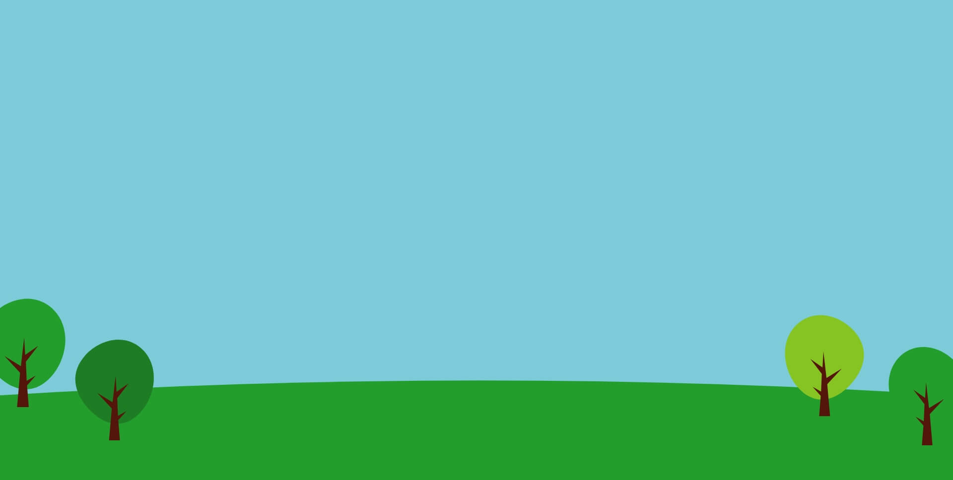 メイン背景／青空と森林、草原